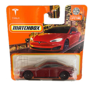 StikkyCity Matchbox Tesla Model S rood